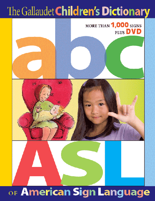 This may be the first book cover that actually teaches how to letterspell "A B C"  in American Sign Language! 